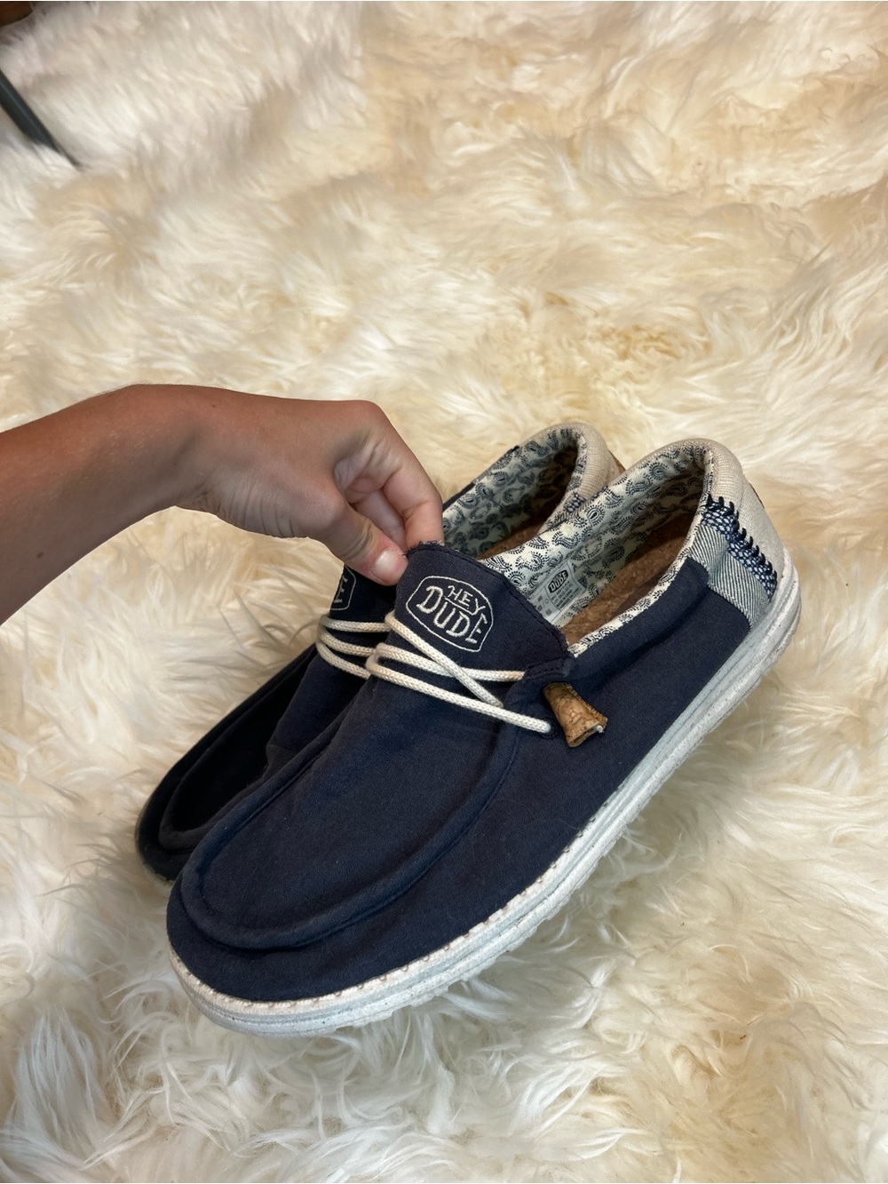 Hey Dude Wally Break Stitch linen men’s shoe size 11
